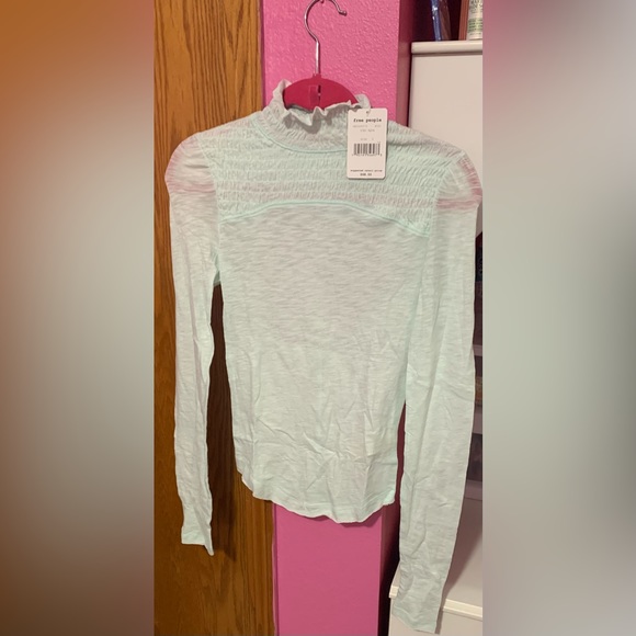 Free People Tops - NWT. Free People Ruffle Collared Long Sleeve Shirt. Size S.